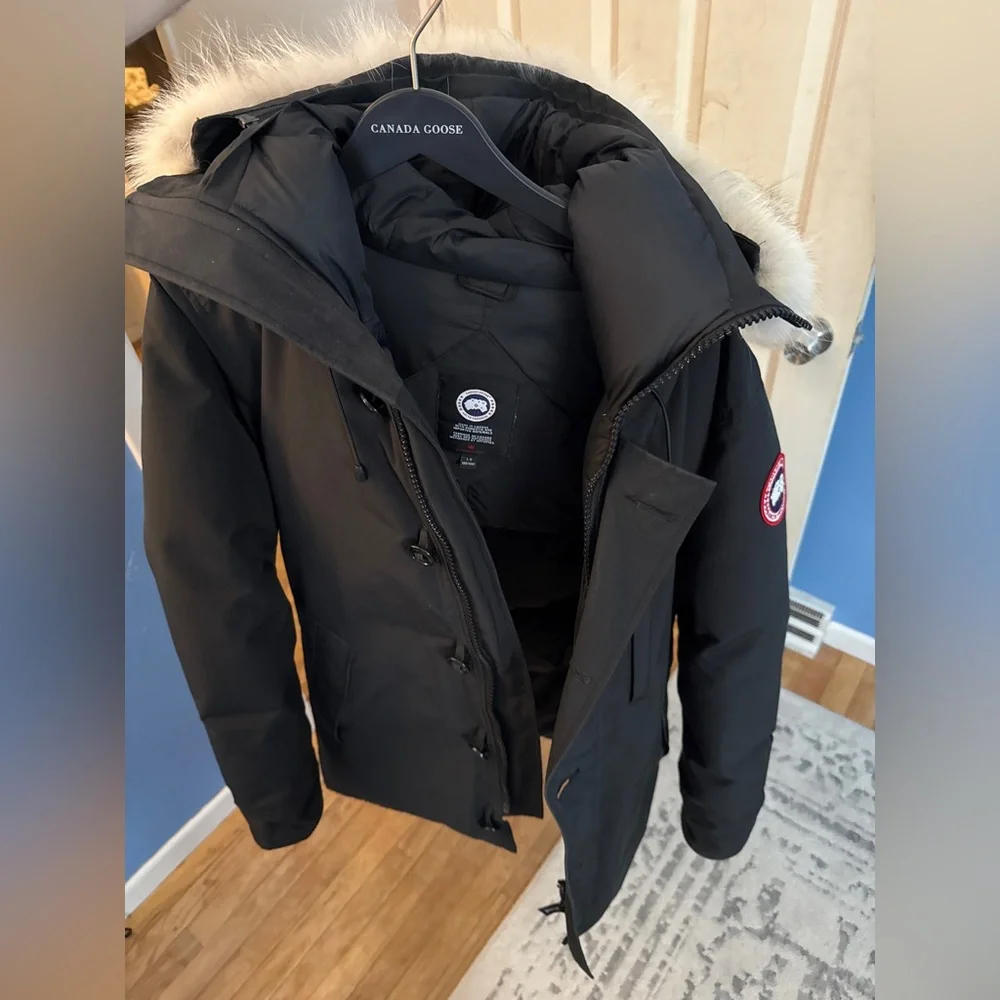 Canada Goose Black Jacket with Fur Hood - Picture 1 of 1
